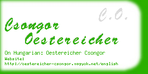 csongor oestereicher business card